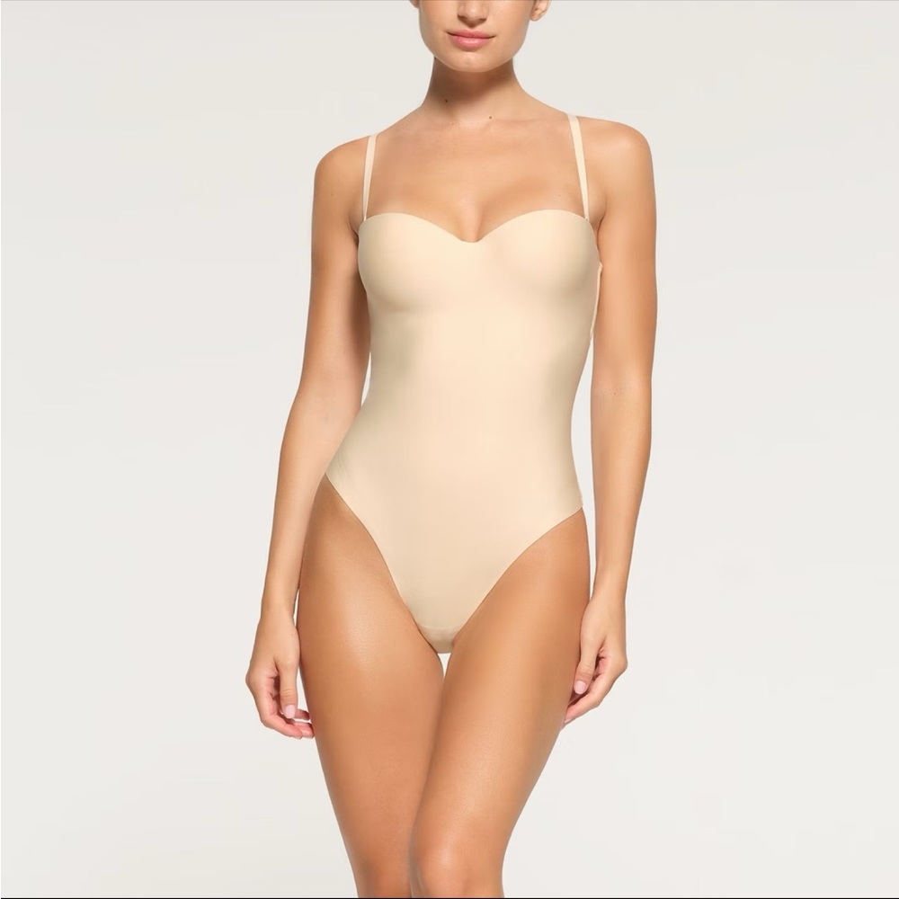 SKIMS Cream Shapewear Bodysuit